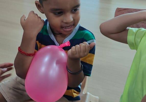 Gross Motor Activity: Passing Balloon with Elbow 🎈