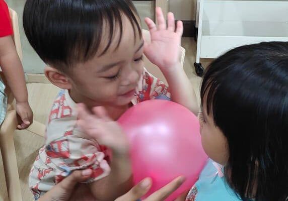 Gross Motor Activity: Passing Balloon with Elbow 🎈